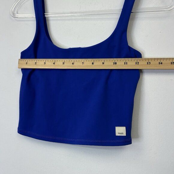 Vuori Daily Crop Tank Top Women’s Size XS Copenhagen Blue Medium Support Bra - Picture 5 of 8